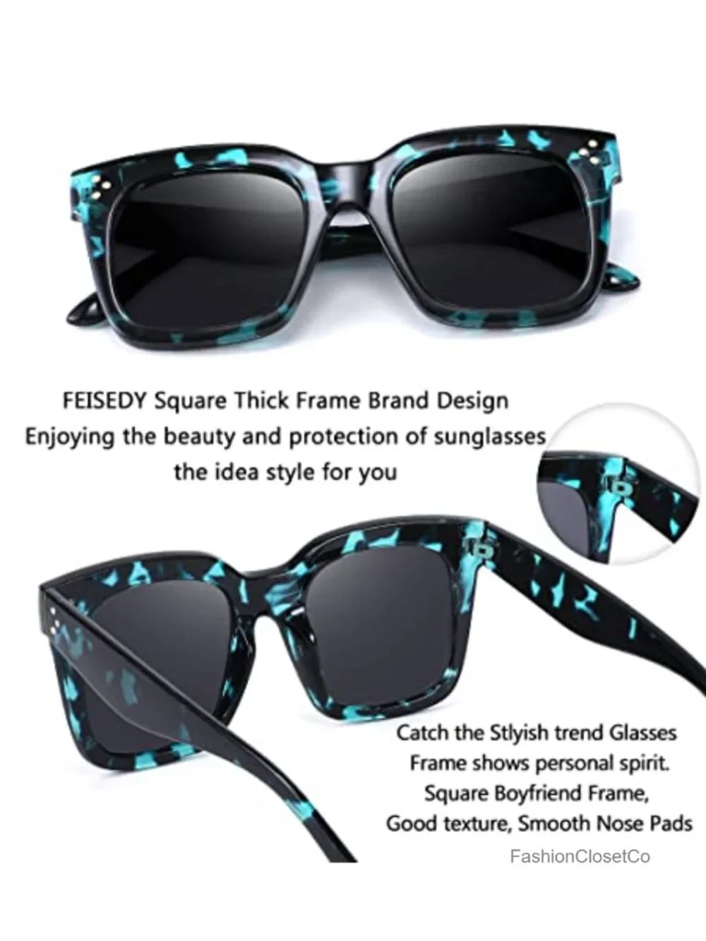 Vintage Butterfly Sunglasses for Women UV400 Luxury Square Frame